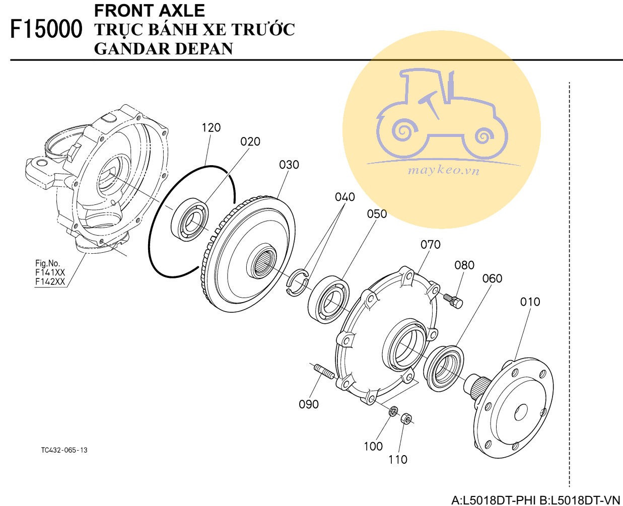 Trục bánh xe trước